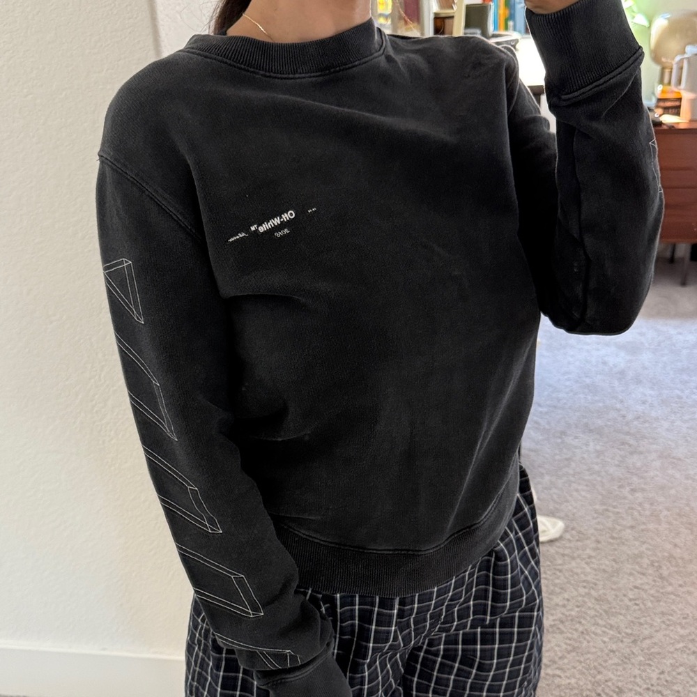 Off-White Black Crew Neck Sweater